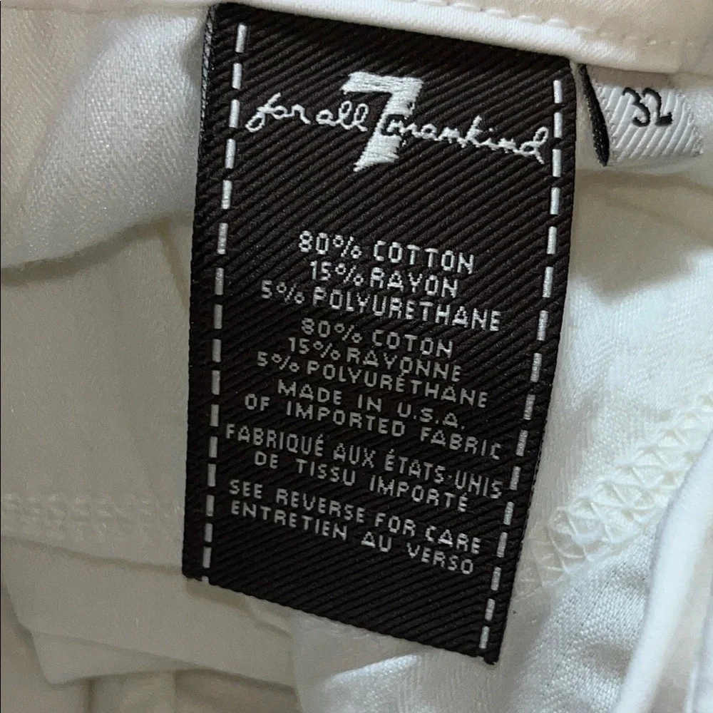 7 For All Mankind Women's Ankle Super Skinny Jeans Size 32 White